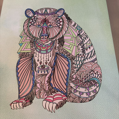 Intricate Pattern Bear Art