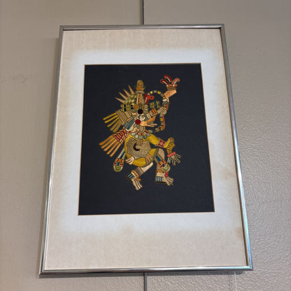 Quetzalcoatl Aztec Straw Art