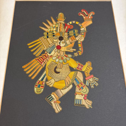 Quetzalcoatl Aztec Straw Art