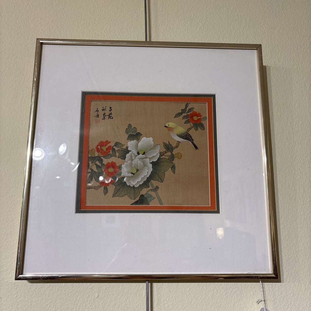 Flower & Bird Silk Art