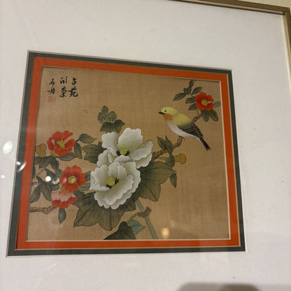 Flower & Bird Silk Art