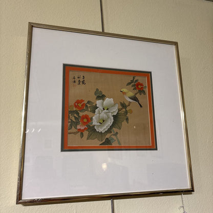 Flower & Bird Silk Art