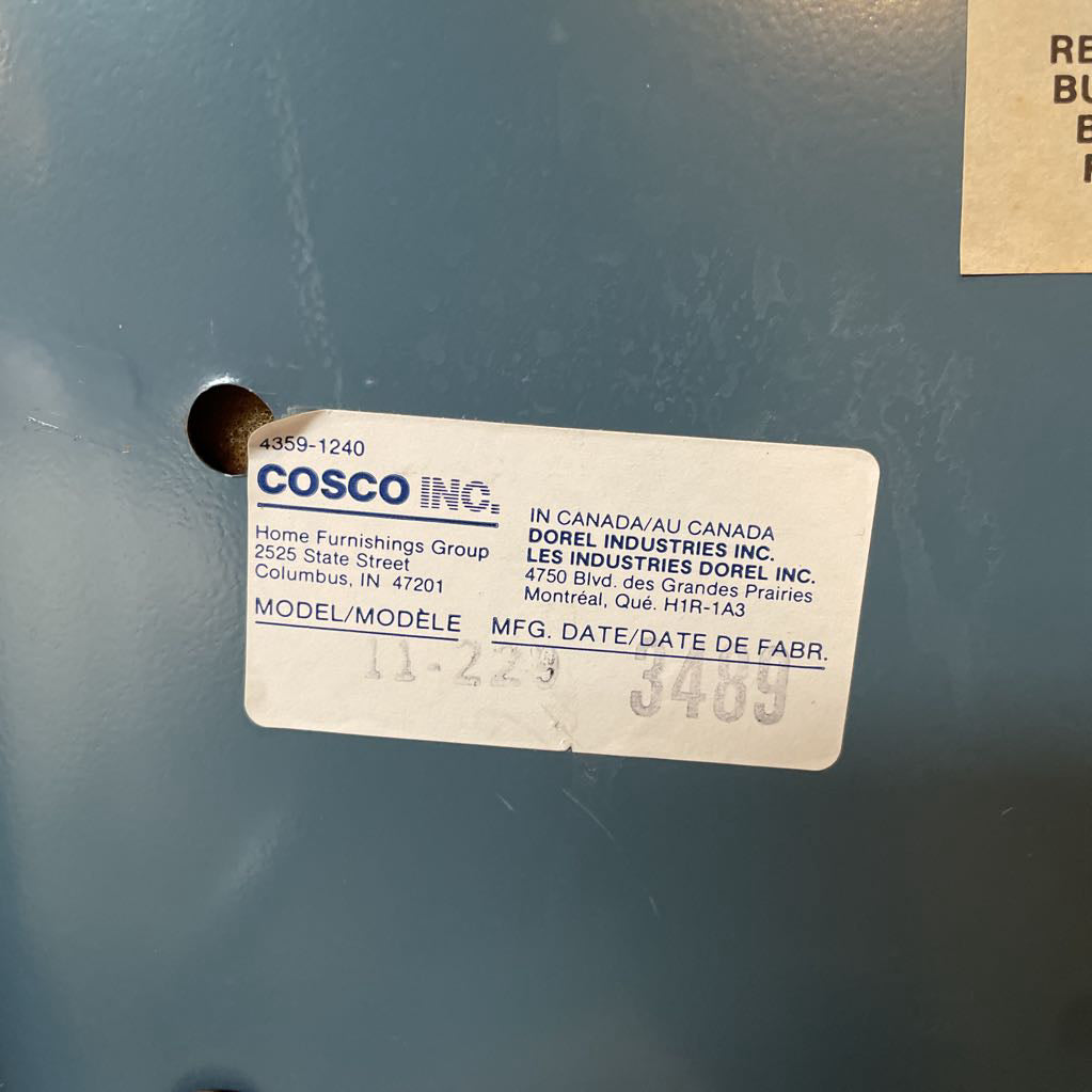 Blue Upholstered Cosco Kitchen Stool C STOOLS