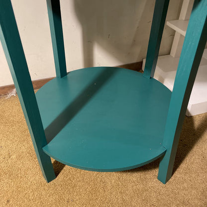 Round 2 Tier Side Table with Yellow Top