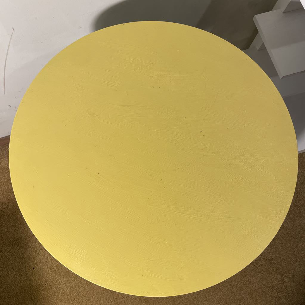 Round 2 Tier Side Table with Yellow Top