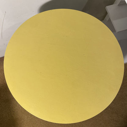Round 2 Tier Side Table with Yellow Top