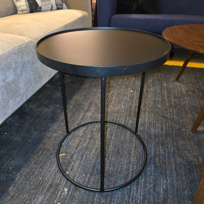 Round Wood and Metal Table/Stand
