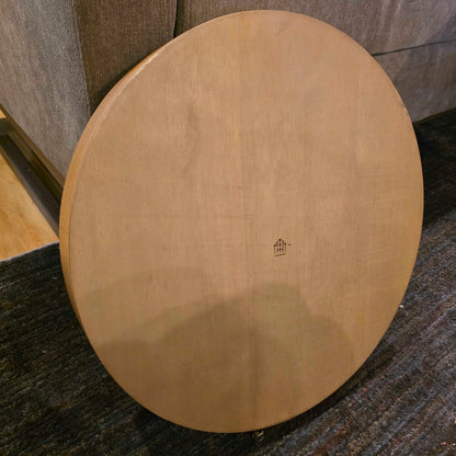 Round Wood and Metal Table/Stand