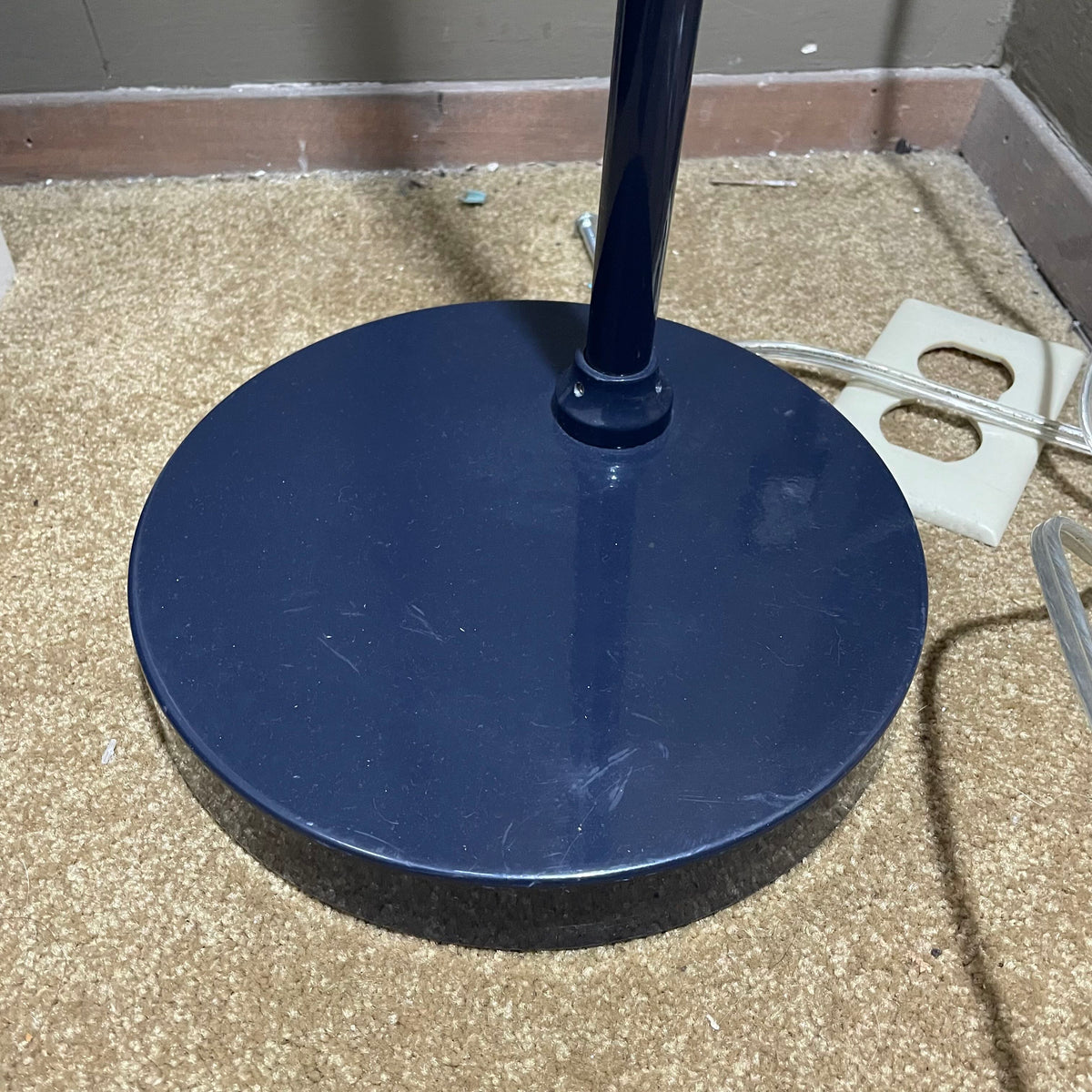 Navy Blue Curved Neck Floor Lamp LAMPS