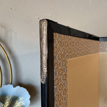 4 Panel Crane Motif Screen