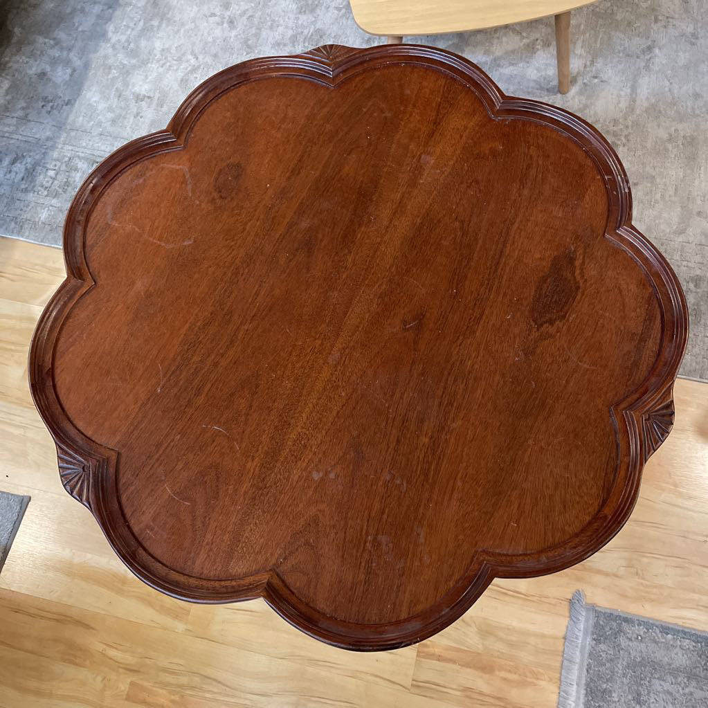 Vintage Mersman Pie Crust Pedestal Table C SIDE TABLES