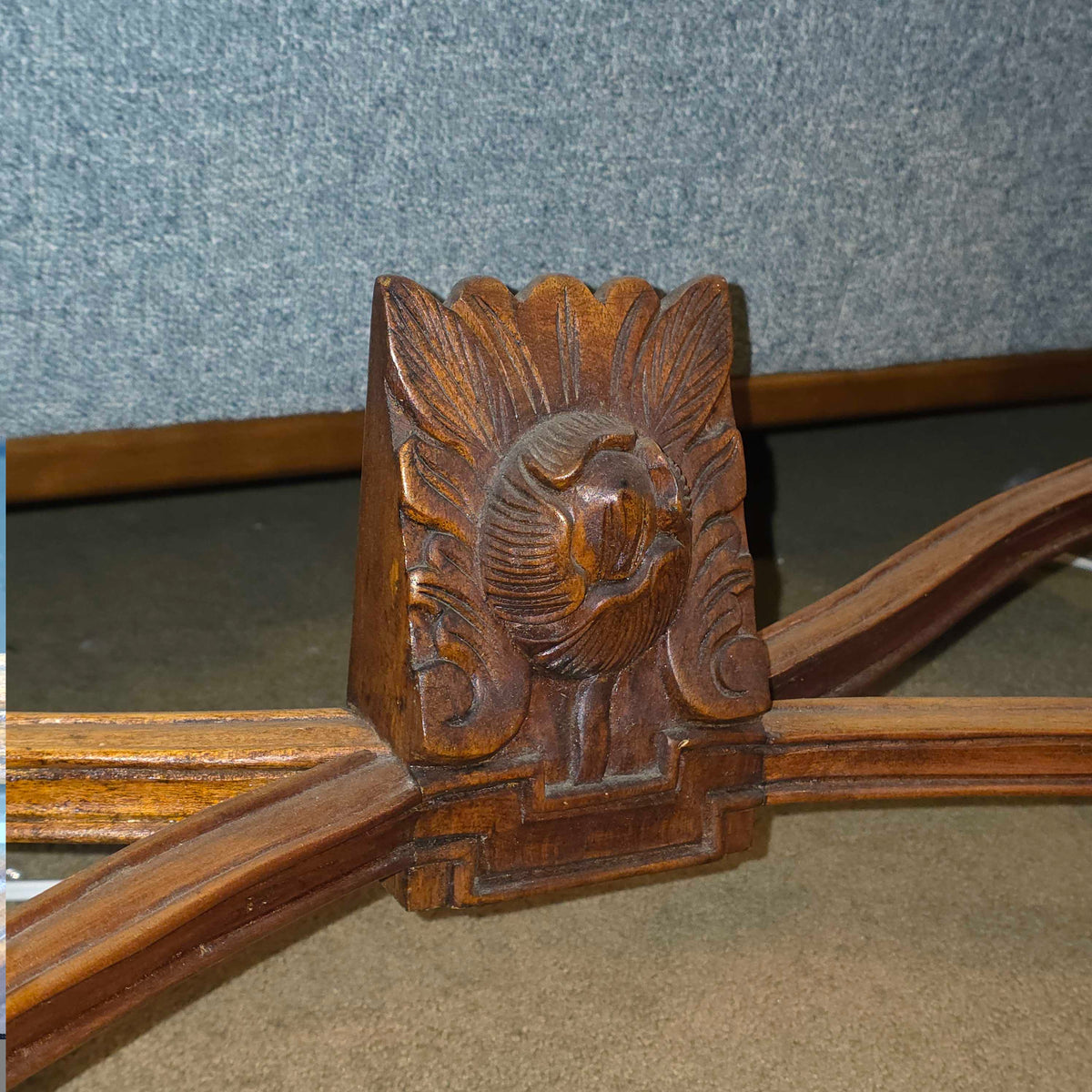 Ornate Carved Wood Console Table