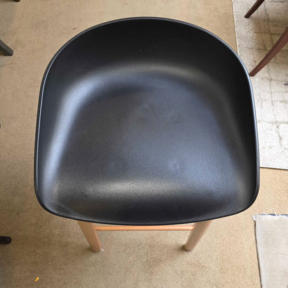 Black Seat w Blonde Leg Stool