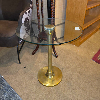 West Elm Brass + Glass Side Table