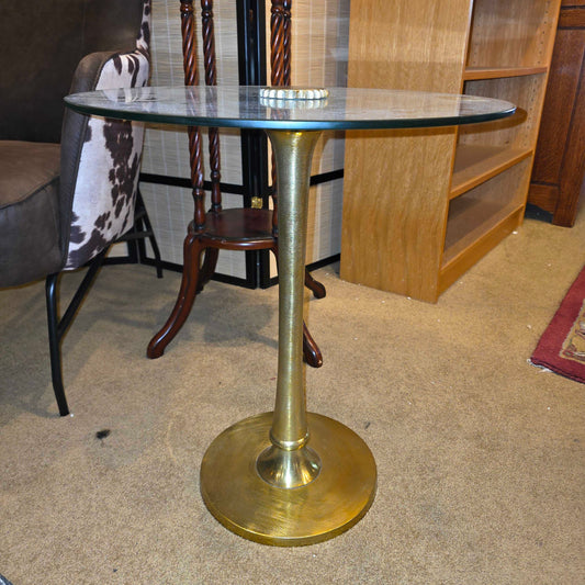 West Elm Brass + Glass Side Table