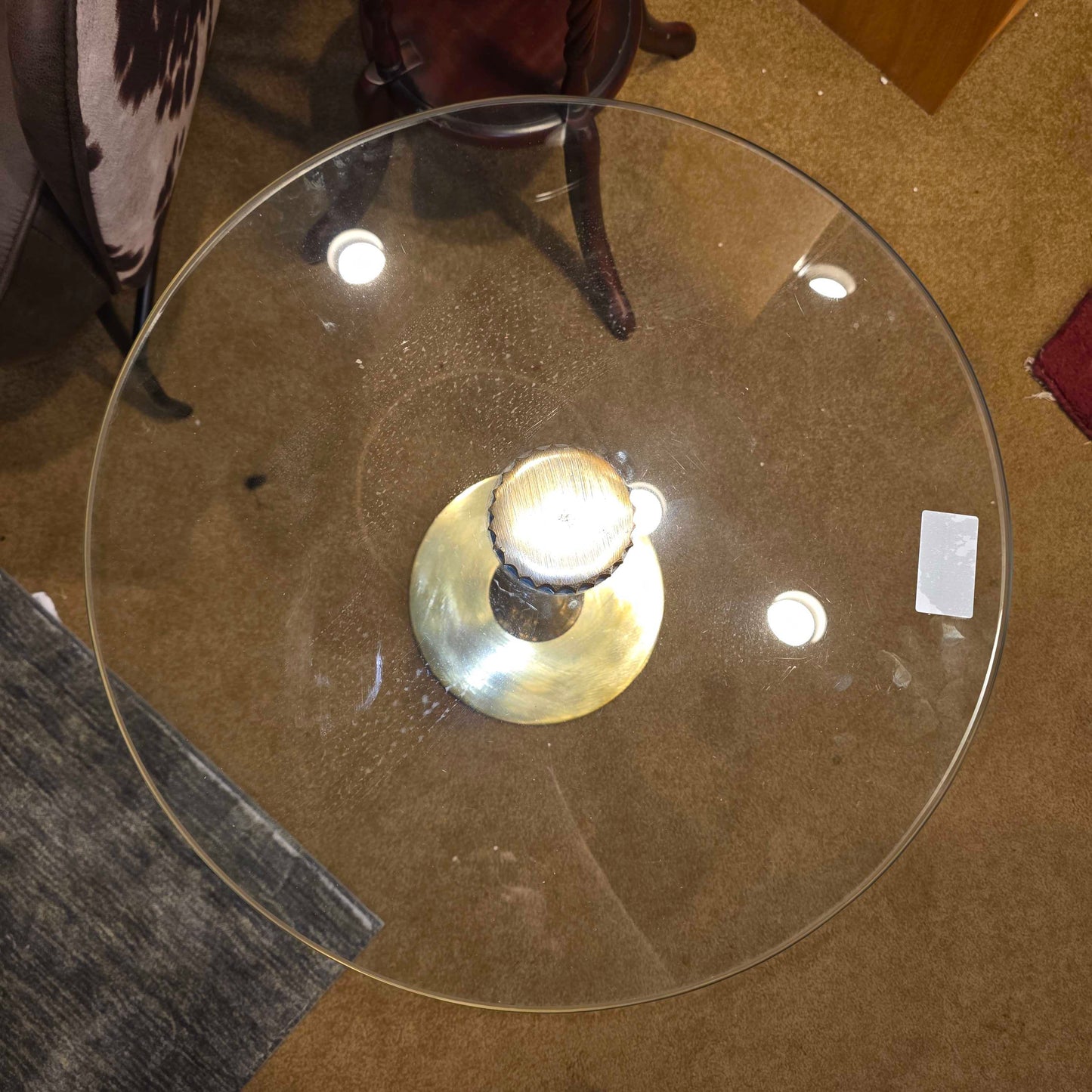 West Elm Brass + Glass Side Table
