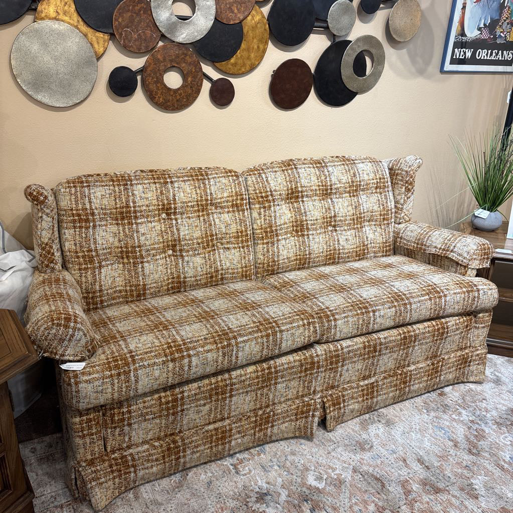 Vintage Plaid Master Rest Sleeper Sofa