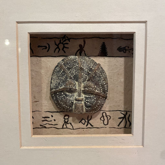 Small Round Stone Image with Symbols Art ART