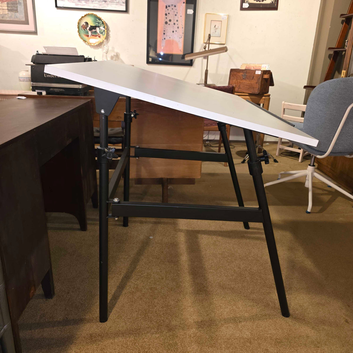 White Adjustable Drafting Table