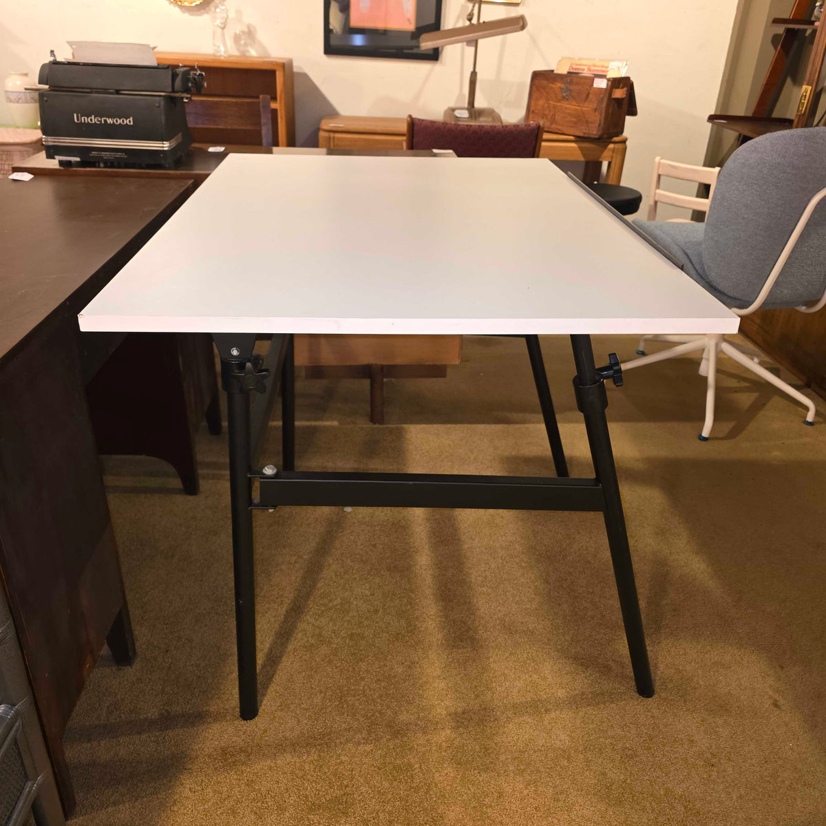 White Adjustable Drafting Table