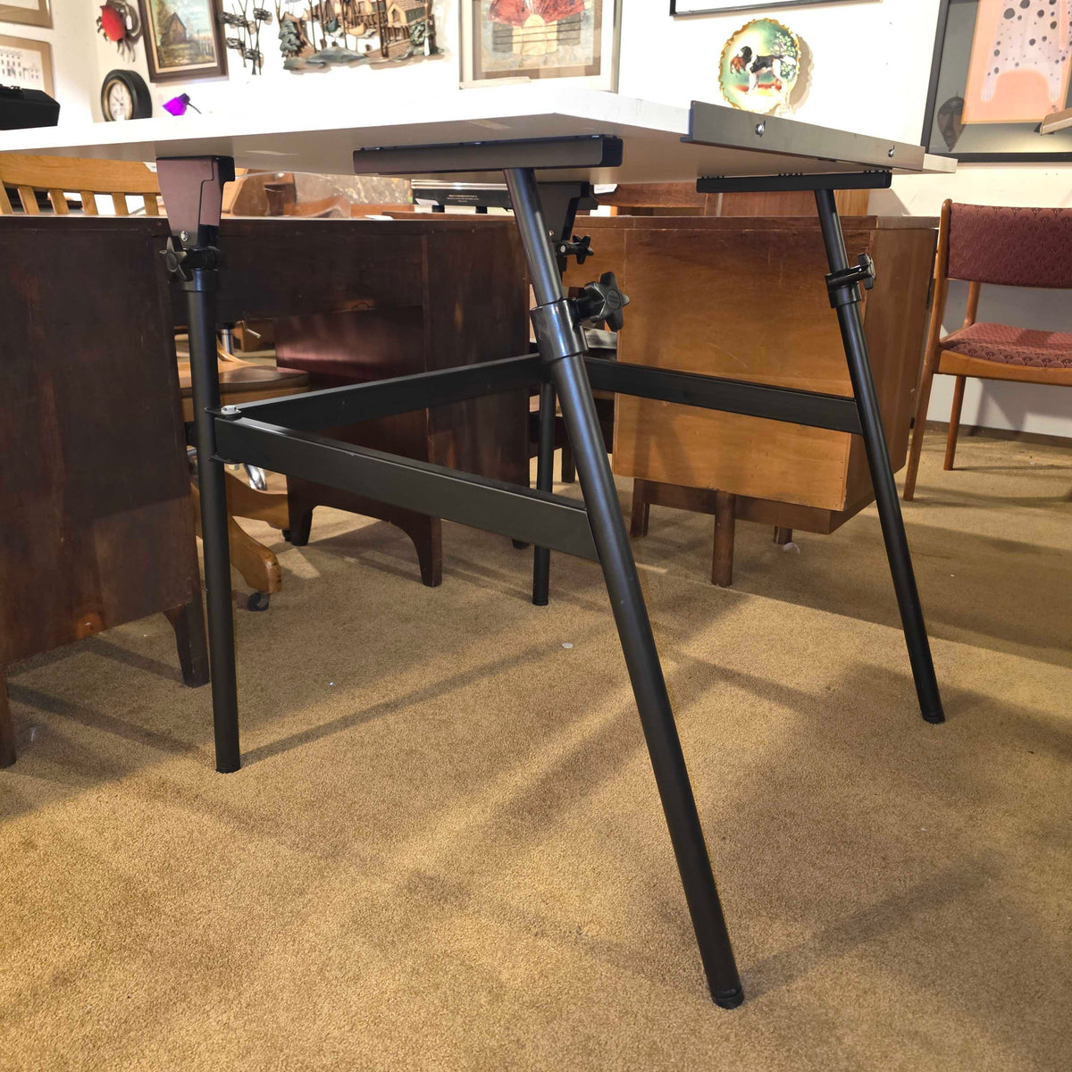 White Adjustable Drafting Table