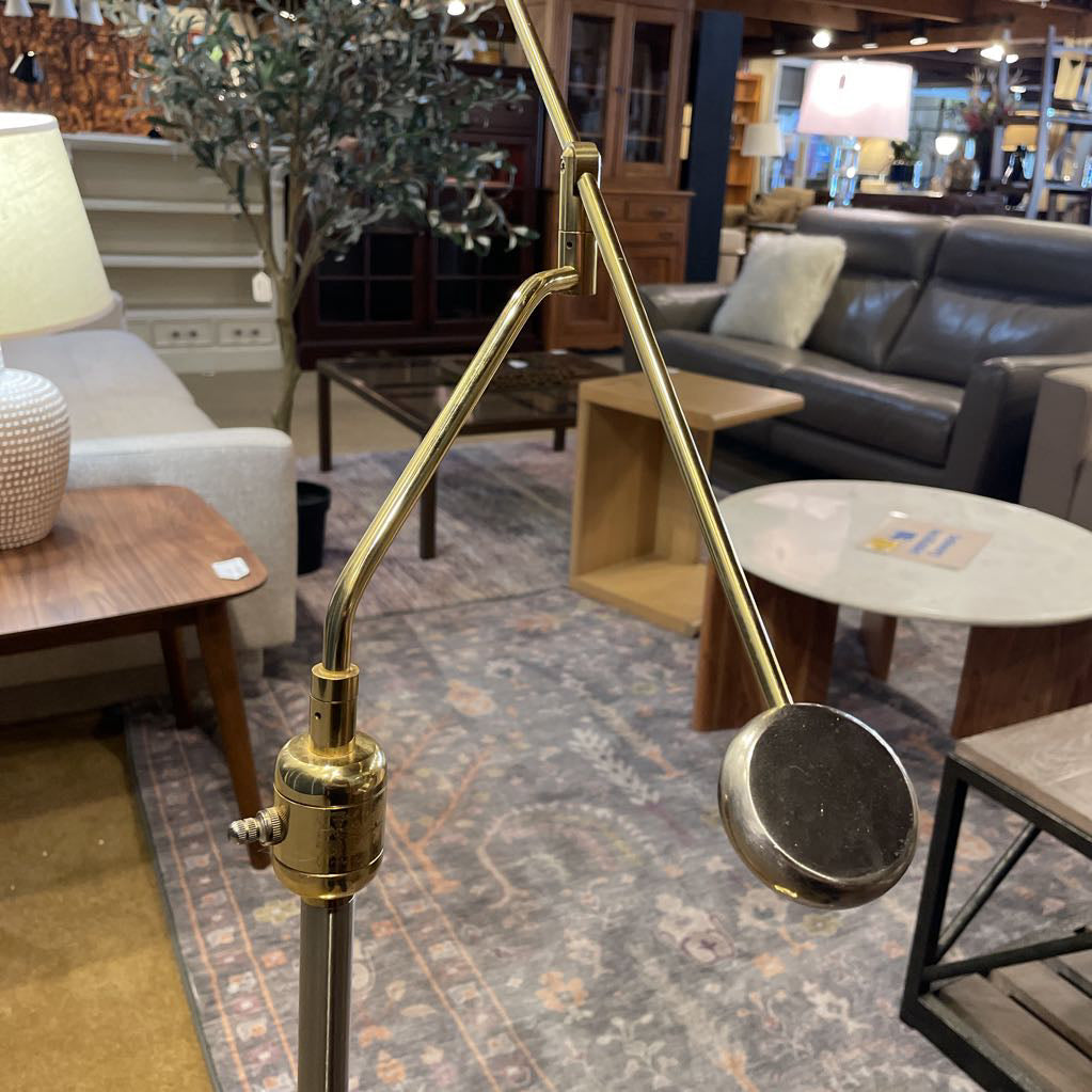 Space Age Golden Floor Lamp