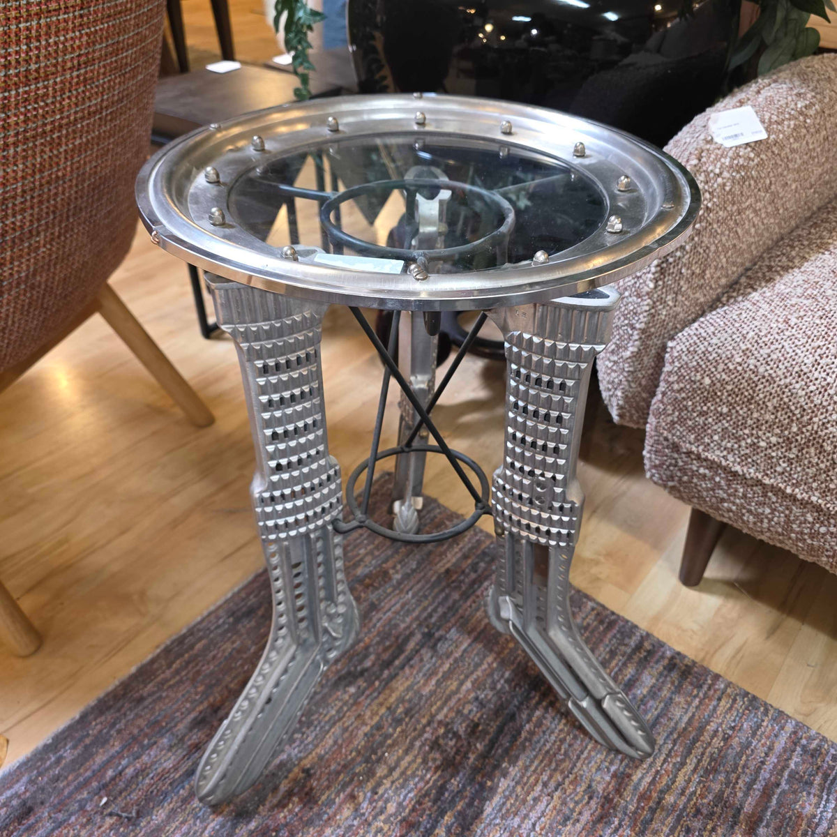 Brian Swanson "Ballerina Table" Found Metal Objects Side Table