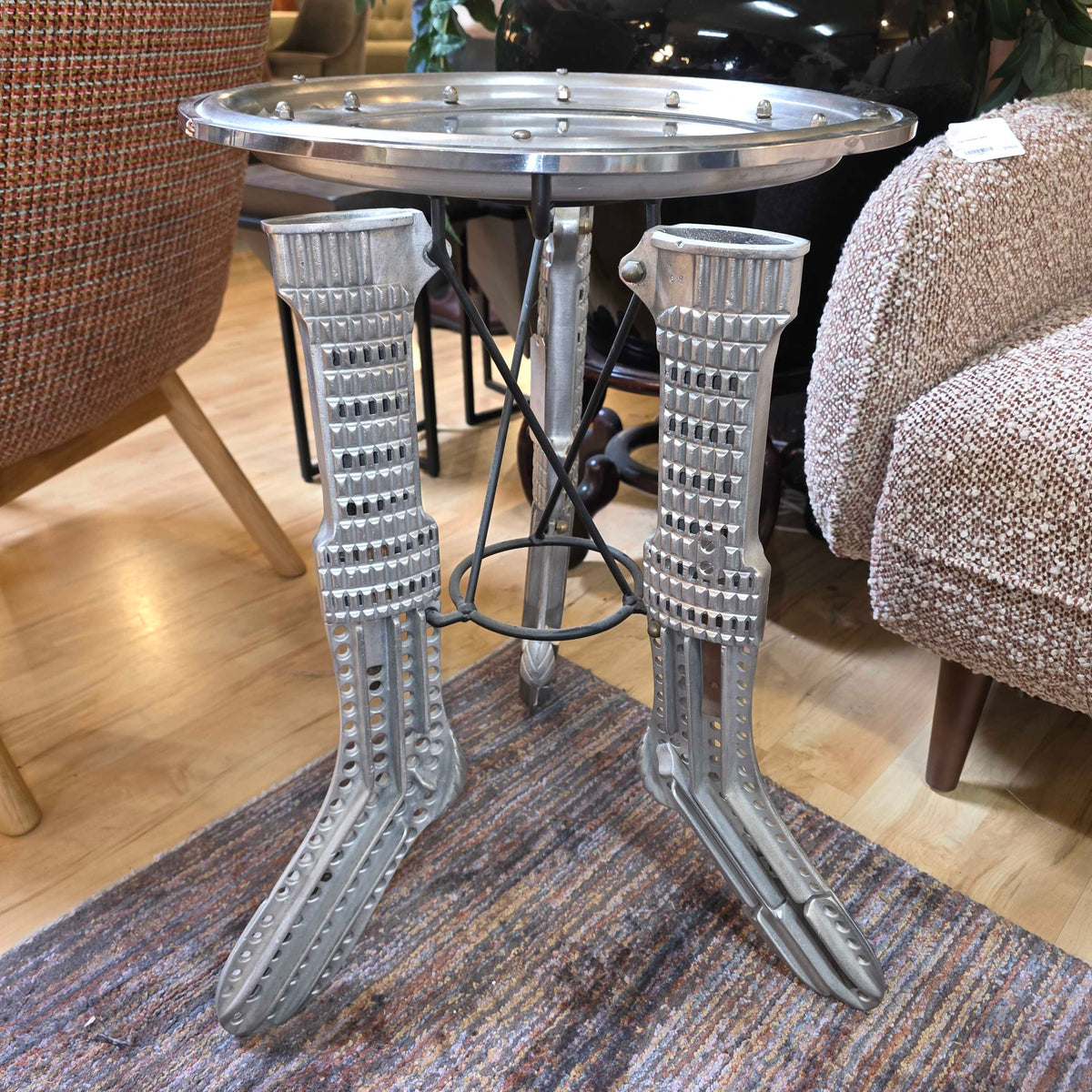 Brian Swanson "Ballerina Table" Found Metal Objects Side Table