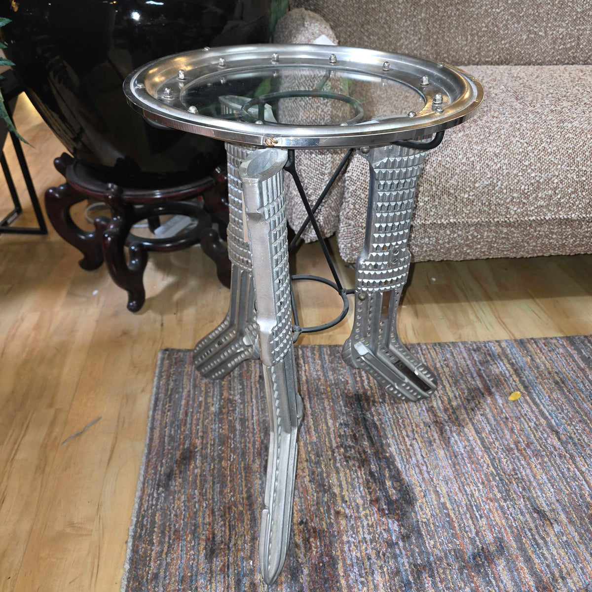 Brian Swanson "Ballerina Table" Found Metal Objects Side Table