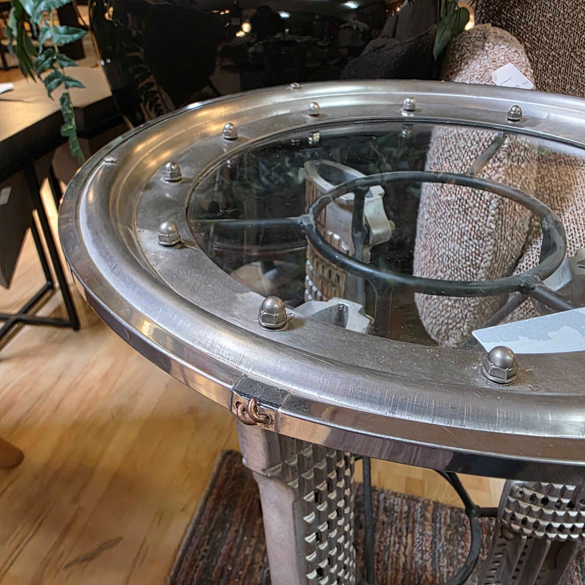 Brian Swanson "Ballerina Table" Found Metal Objects Side Table