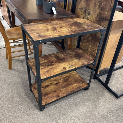 Industrial Style Small Shelf Cart