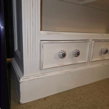 White 3 Drawer 3 Tier Bookshelf