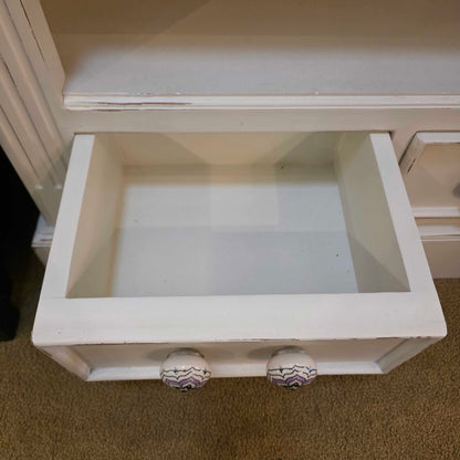 White 3 Drawer 3 Tier Bookshelf