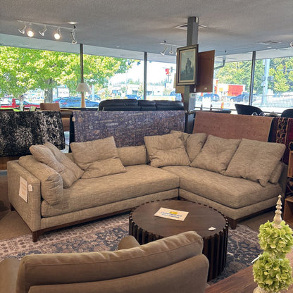 Clallam Grey RAF Chaise Sofa