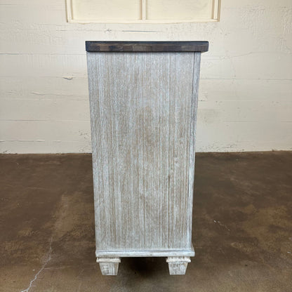The Rustic Lattice 4-Door Sideboard Credenza