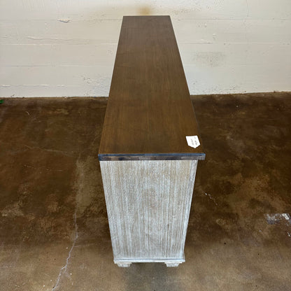 The Rustic Lattice 4-Door Sideboard Credenza