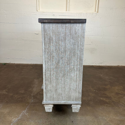 The Rustic Lattice 4-Door Sideboard Credenza
