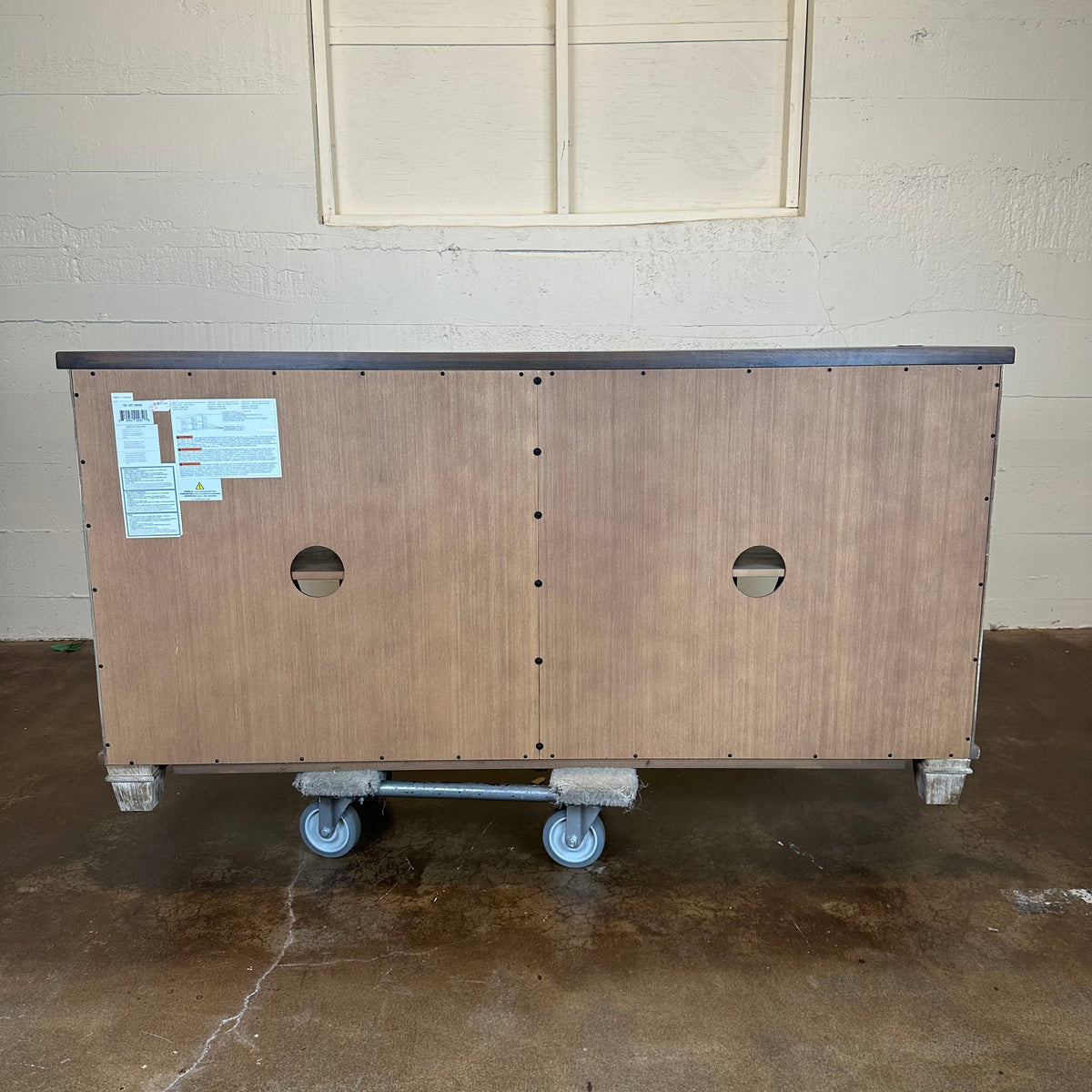 The Rustic Lattice 4-Door Sideboard Credenza