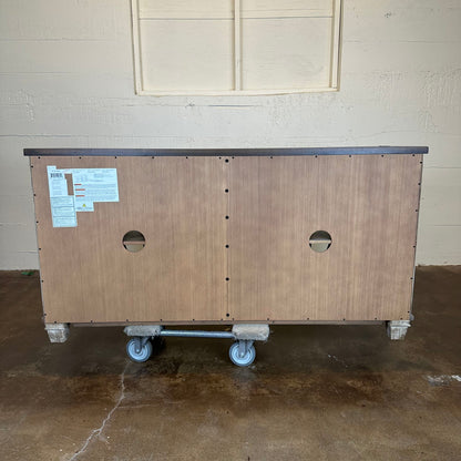 The Rustic Lattice 4-Door Sideboard Credenza