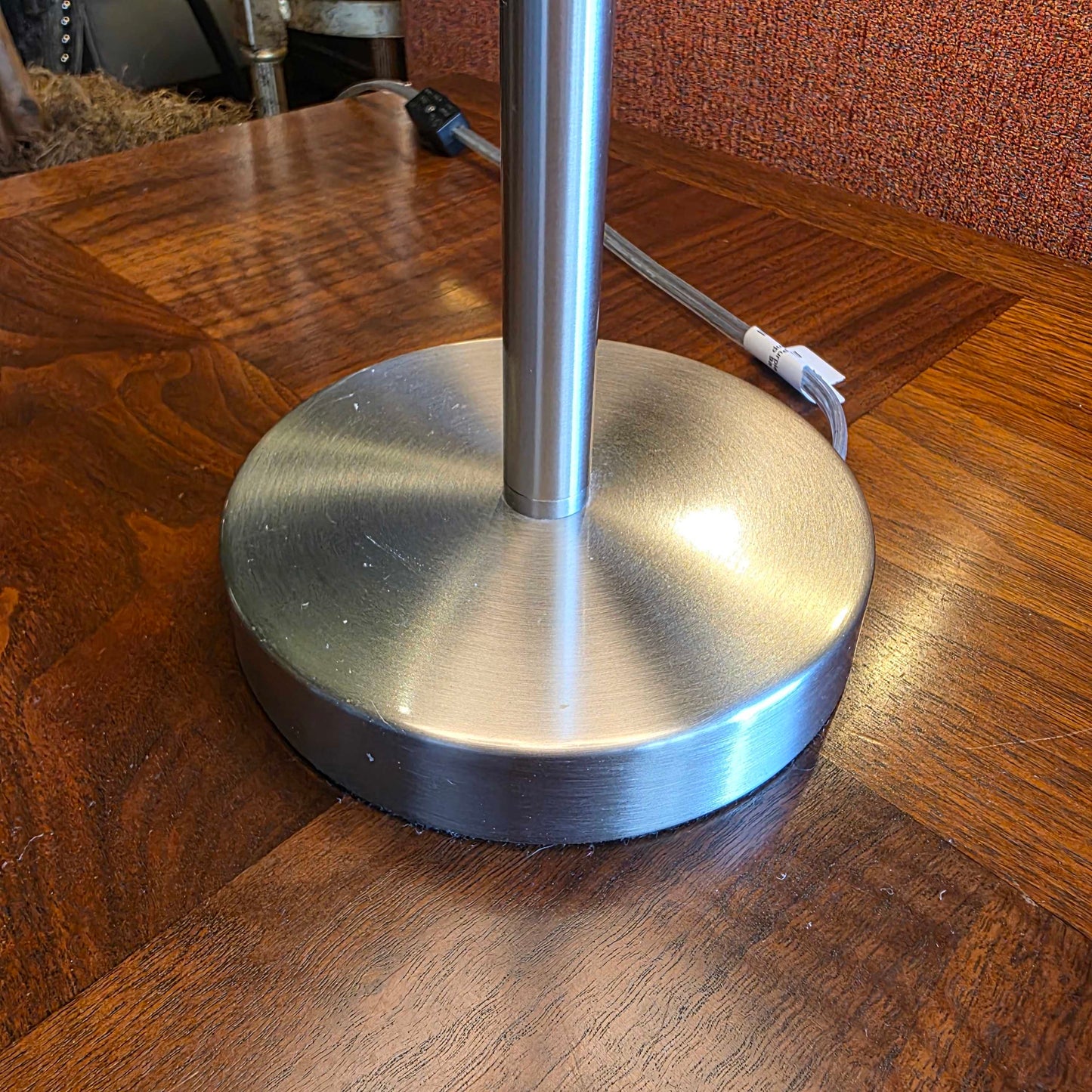 Silver Base with Purple Ball Accent Table Lamp