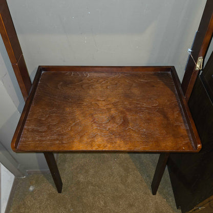 3 Tier Dark Wood Leaning Shelf
