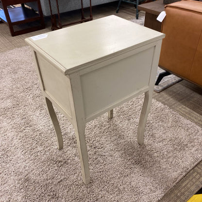 Vintage Off White Two Drawer Nightstand