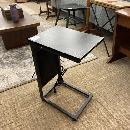 Black C Table w/Power & Pockets