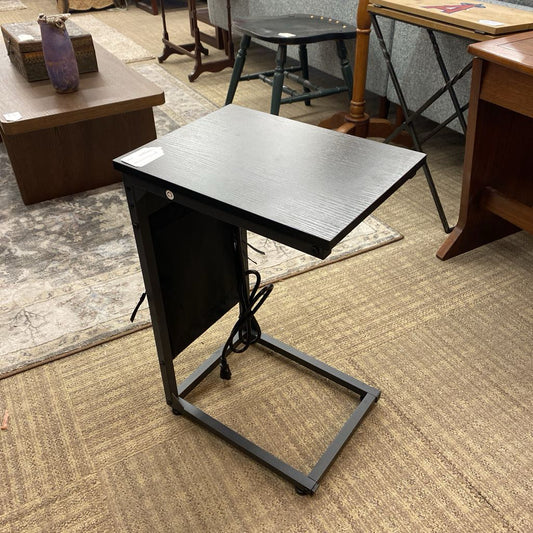 Black C Table w/Power & Pockets