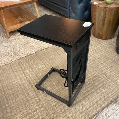 Black C Table w/Power & Pockets