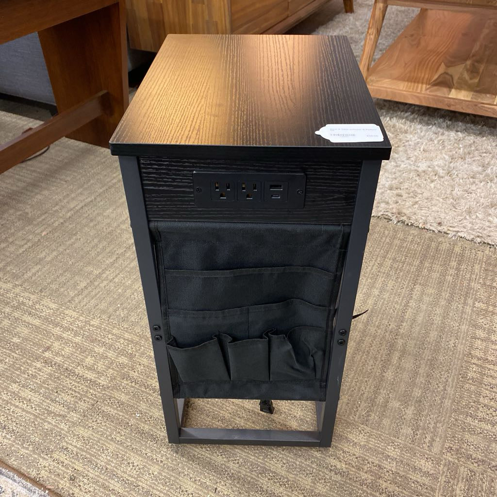 Black C Table w/Power & Pockets