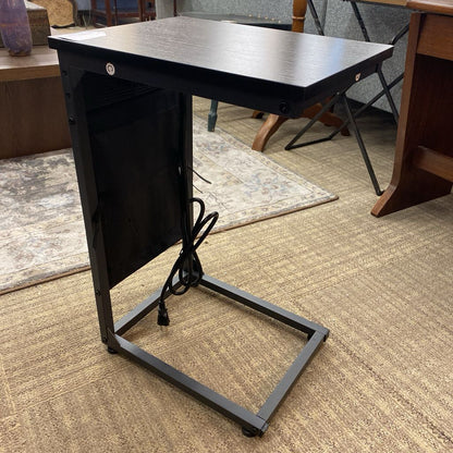 Black C Table w/Power & Pockets
