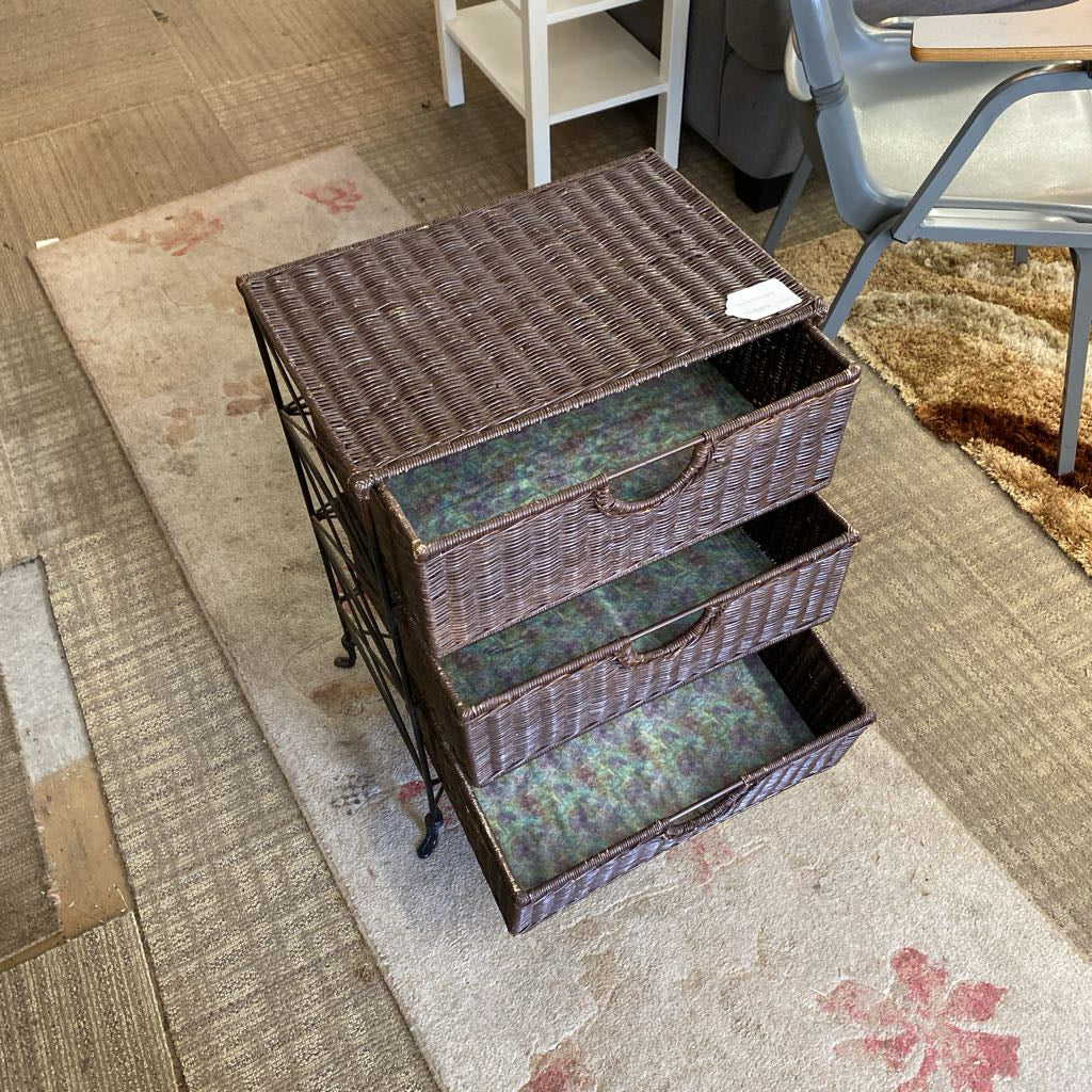 Three Basket Side Table