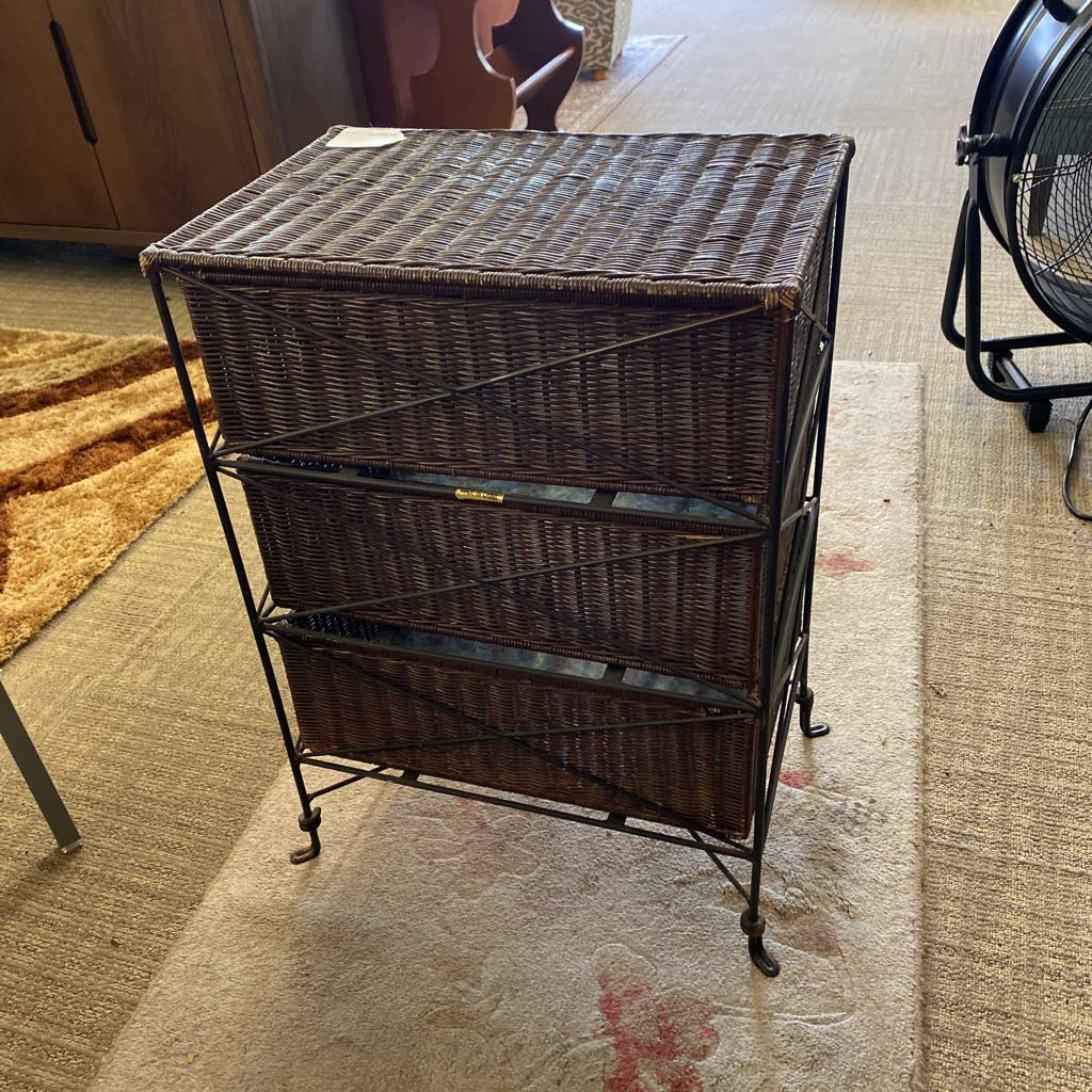 Three Basket Side Table