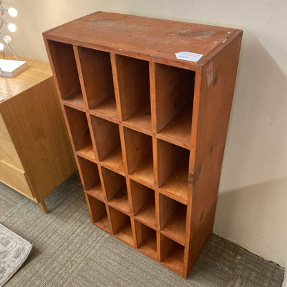 16 Cubby Vintage Wood Organizer